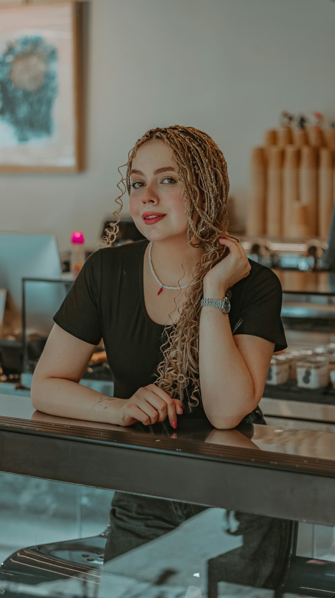 Portrait of a young female entrepreneur client