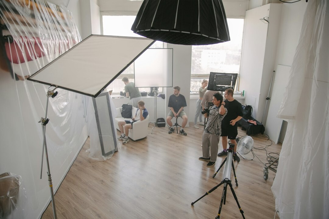 group discussion in studio